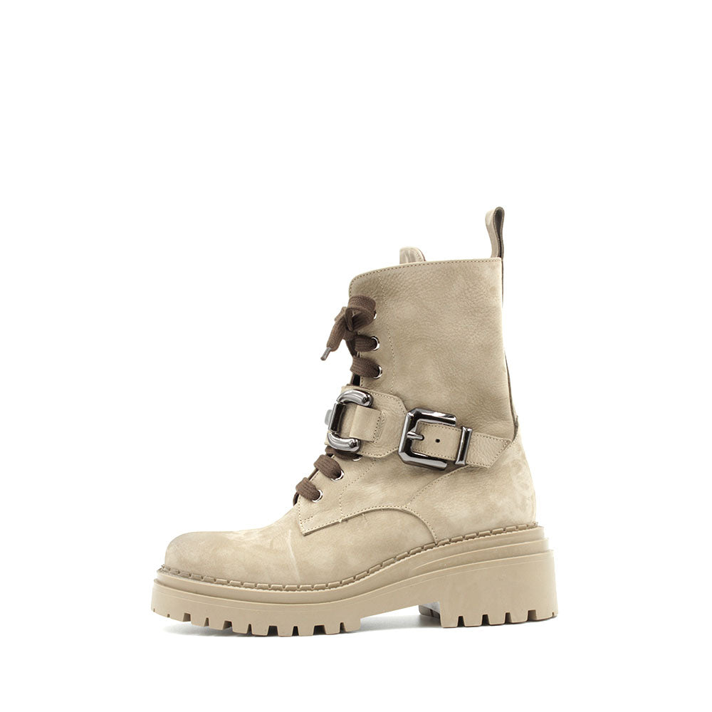 8135 Taupe Women's Lace-Up Ankle Boots