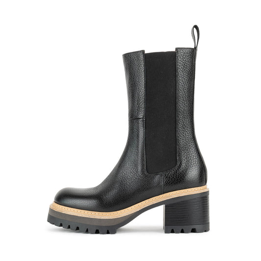 8153 Black Women's Heeled Ankle Boots