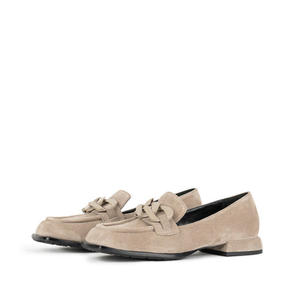 8171A Taupe Suede Women's Loafers