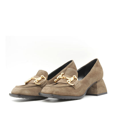 8192 Taupe Suede Women's Loafers