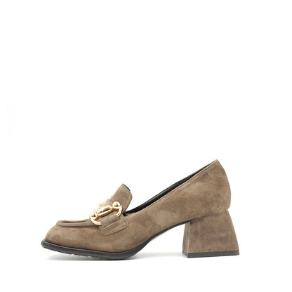 8192 Taupe Suede Women's Loafers