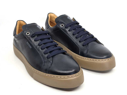 Eric Navy Leather Sneakers