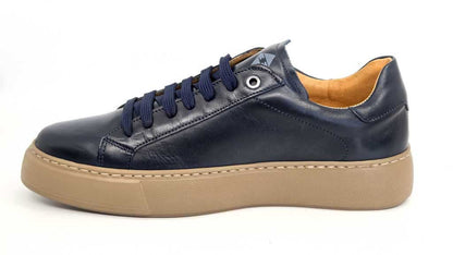 Eric Navy Leather Sneakers