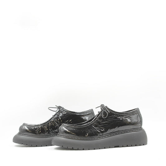 9080 Black Patent Lace-Up Women's Shoes