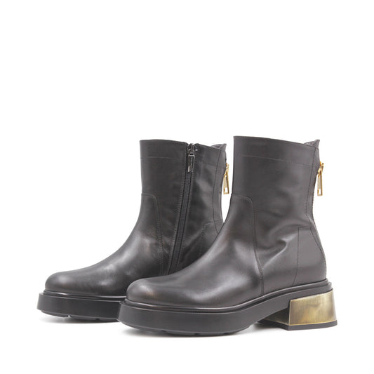 9675 Black Combat Women's Ankle Boots