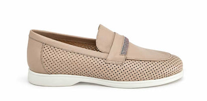 Nerina Nude Italian Loafers