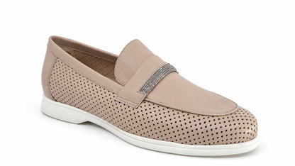 Nerina Nude Italian Loafers