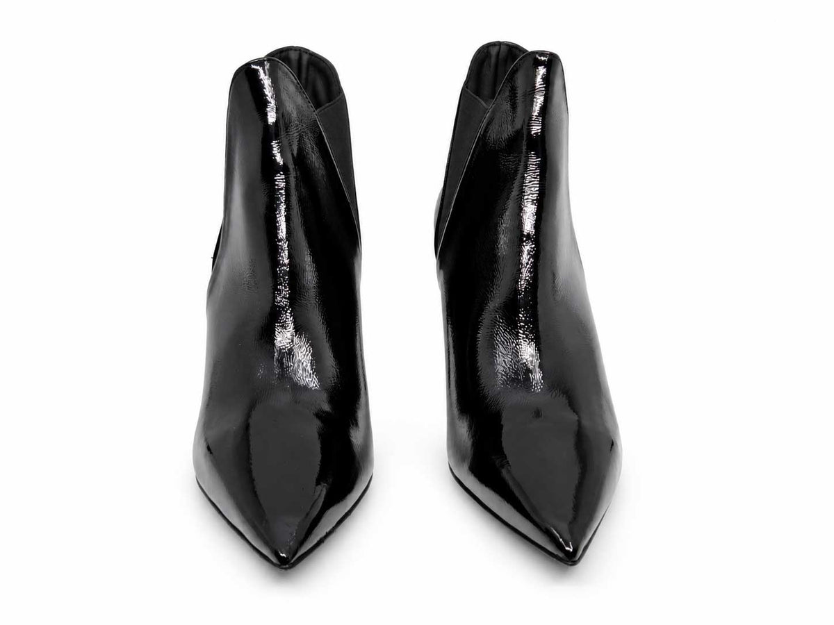 Vivienne Black Patent Ankle Boots