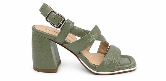 Vanessa Military Green Strappy Sandals