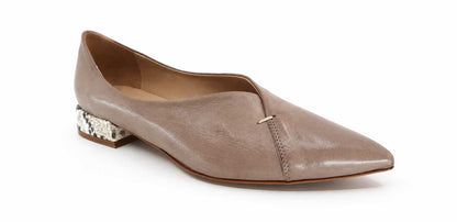 Camilla Womens Taupe Leather Flats