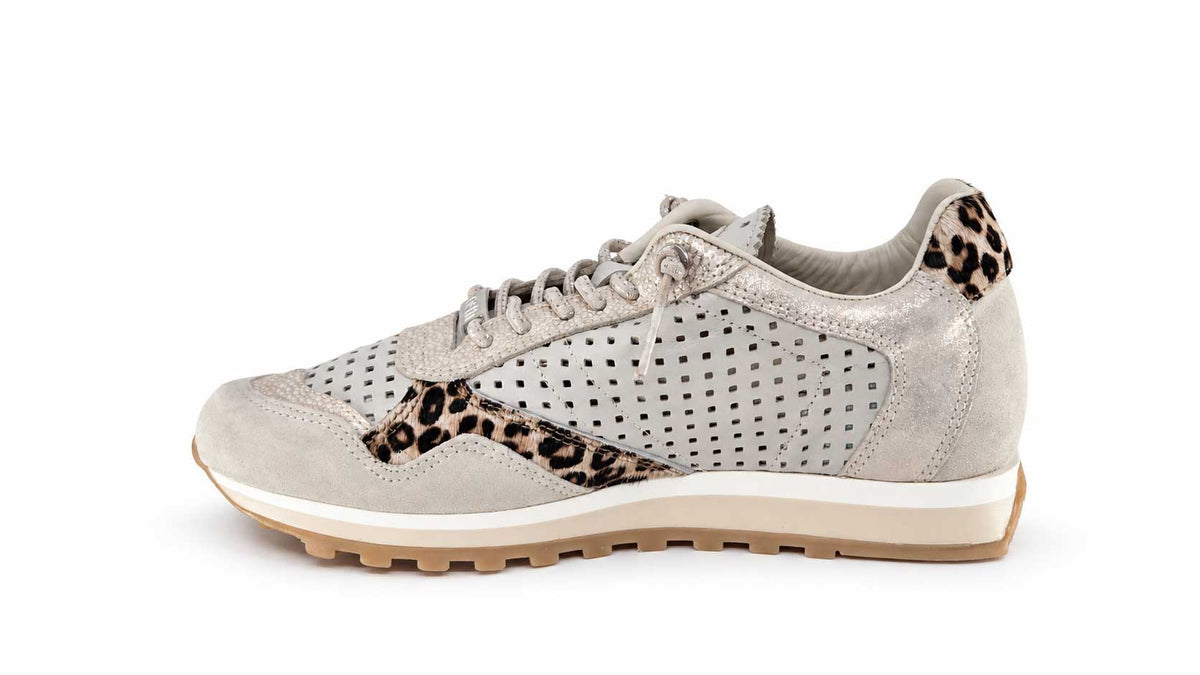 Alyce Beige Leopard Detail Sneakers