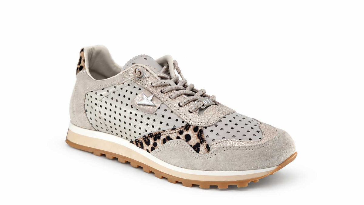 Alyce Beige Leopard Detail Sneakers