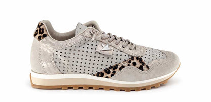 Alyce Beige Leopard Detail Sneakers