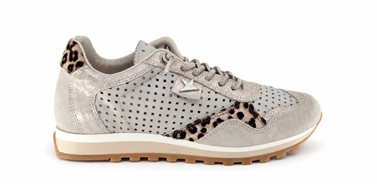 Alyce Beige Leopard Detail Sneakers