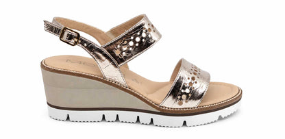 Ornella Champagne Wedge Sandals