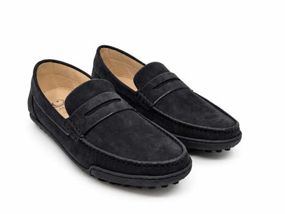 Riccardo Black Nabuk Leather Loafers