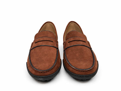 Riccardo Mid Brown Nabuk Leather Loafers
