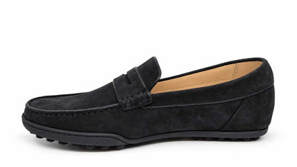 Riccardo Black Nabuk Leather Loafers