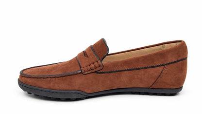 Riccardo Mid Brown Nabuk Leather Loafers