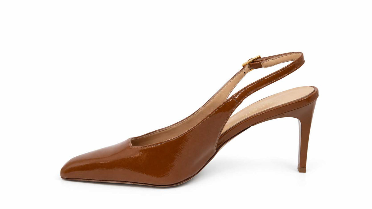 Eufemia Cognac Slingback Pumps