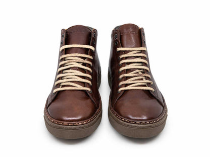 Beniamino Brown High-Top Sneakers