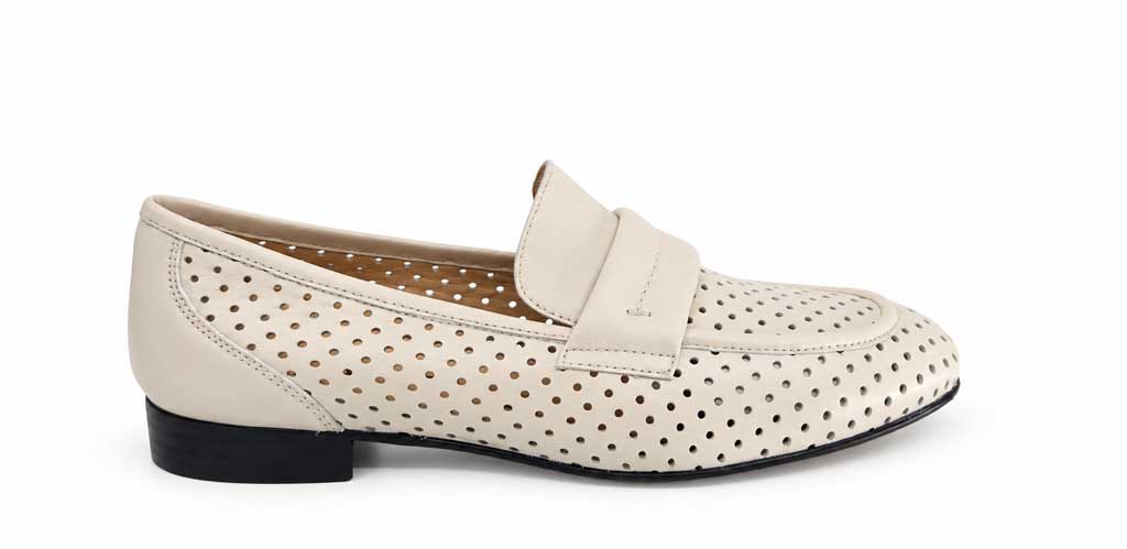 Fiorella Cream Italian Leather Loafers