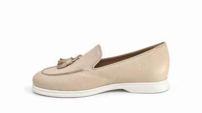 Diletta Cream Tassel Loafers