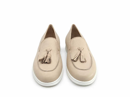 Diletta Cream Tassel Loafers