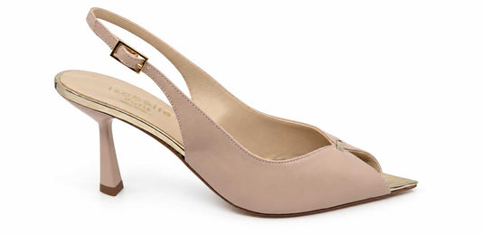 Rosalia Nude Peep Toe Slingbacks