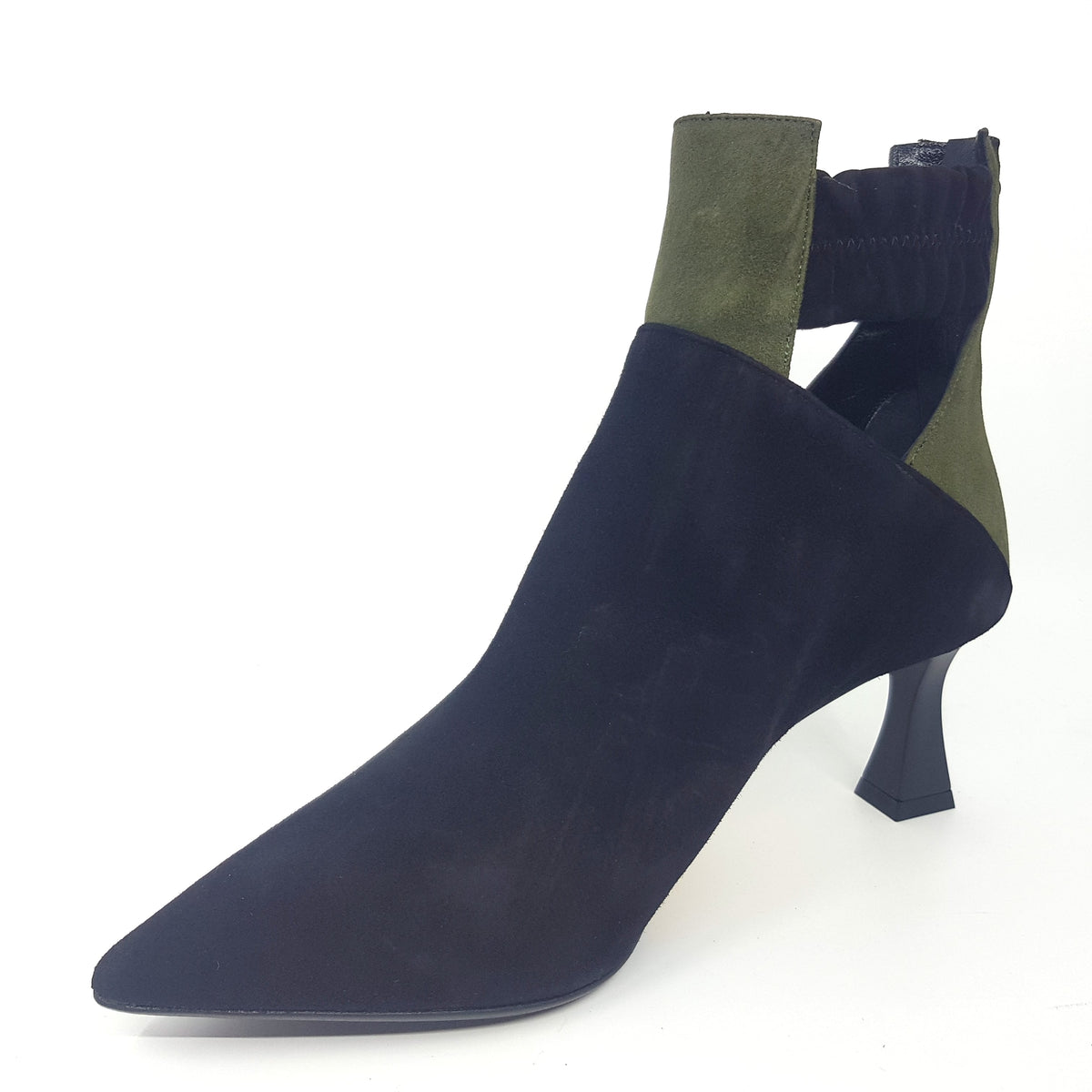 Charlie Black Suede Women's Ankle Boots by Isabelle Paris - detail view