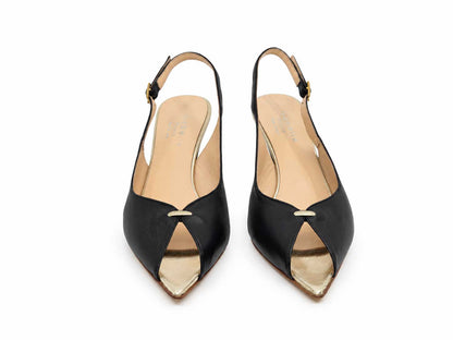 Isabelle Paris Rosalia Black Slingbacks