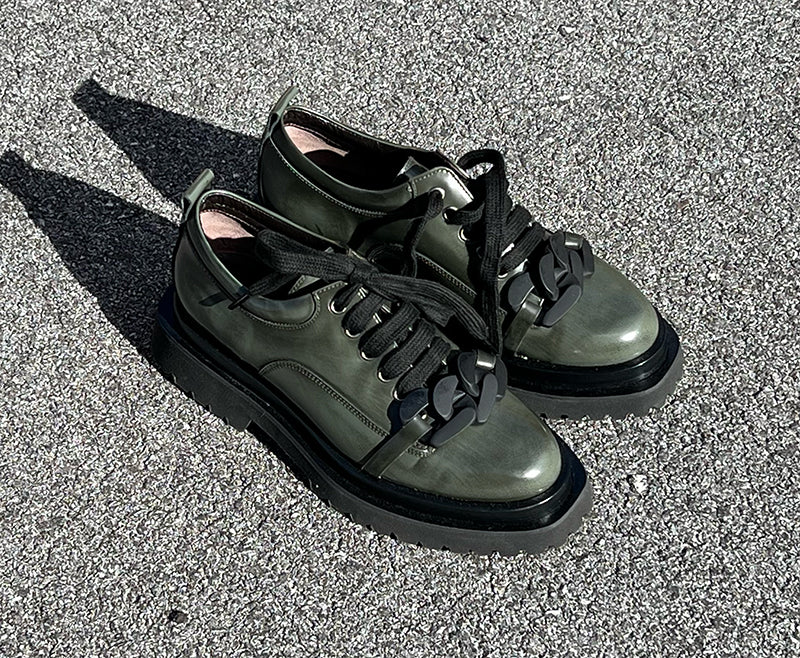 7282 Dark Green Women's Loafers