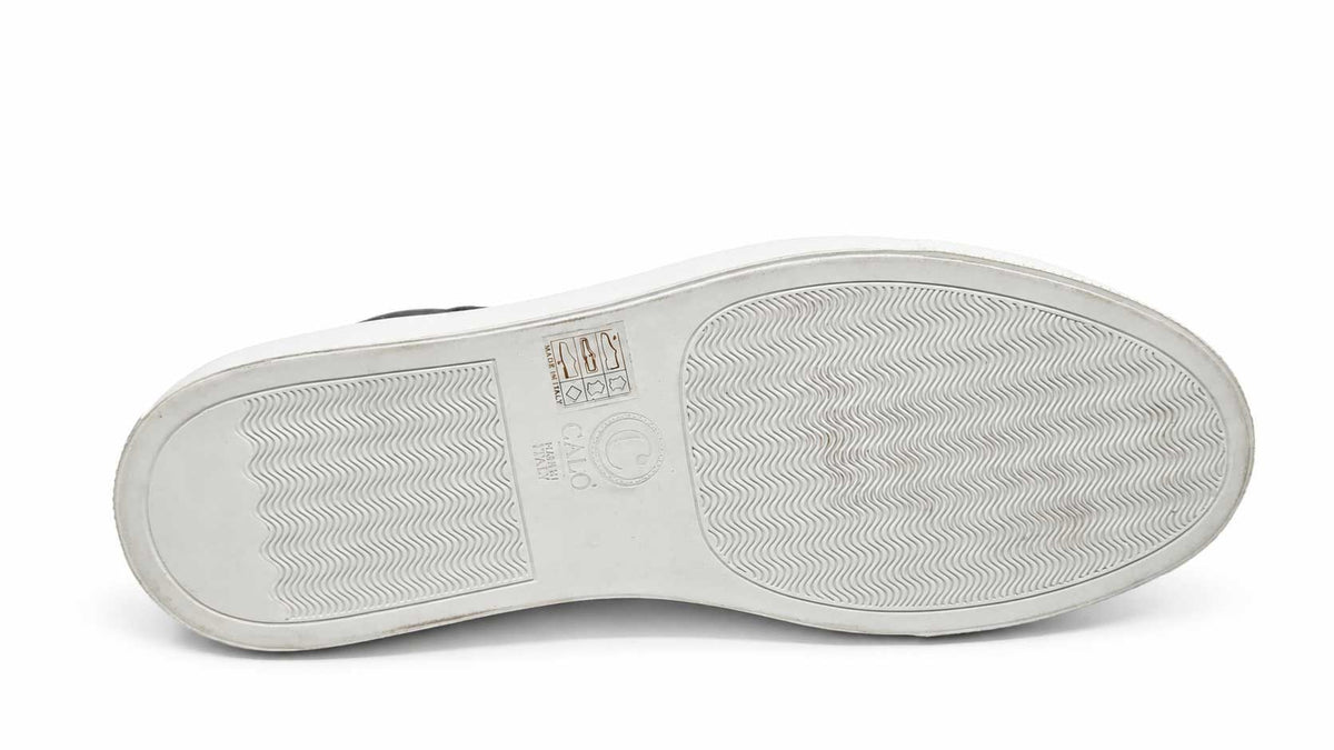 Fabrizio Grey Leather Slip-On Sneakers