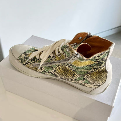 Trish Green Snake Print Women's Sneakers