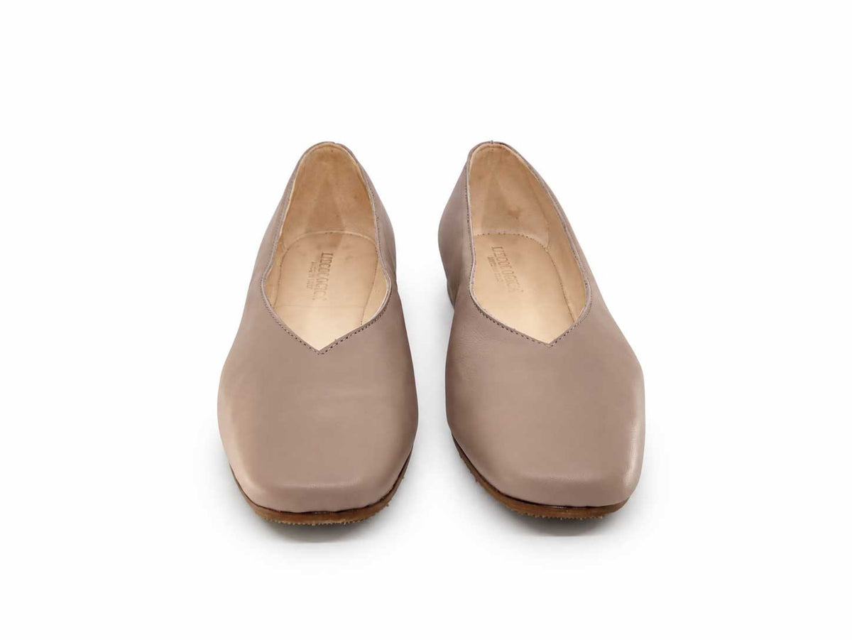 Alba Nude Leather Ballet Flats
