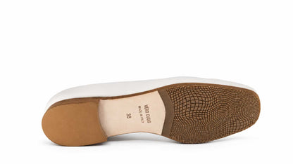 Alba Cream Leather Ballet Flats