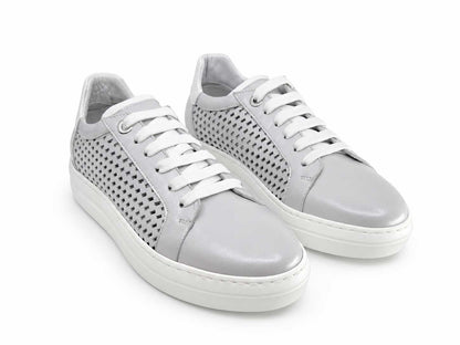 Georgina Light Grey Perforated Sneakers