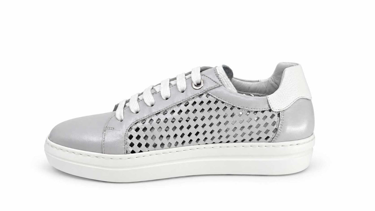 Georgina Light Grey Perforated Sneakers