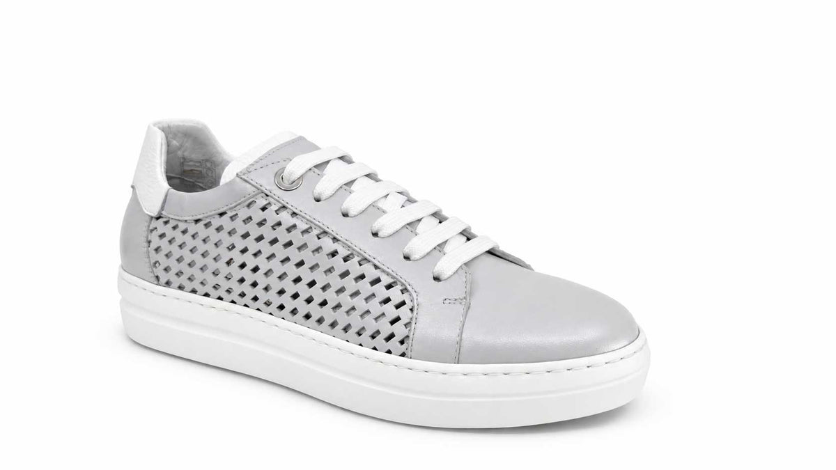 Georgina Light Grey Perforated Sneakers