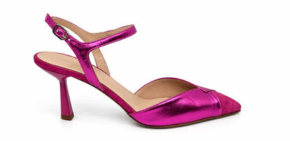 Elettra Fuchsia Slingback Heels