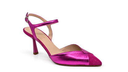 Elettra Fuchsia Slingback Heels