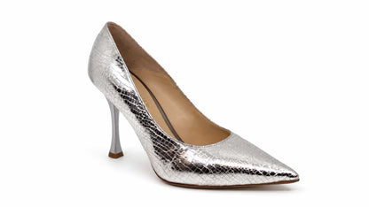 Aurora Silver Court Shoes