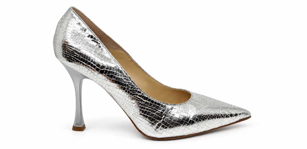 Aurora Silver Court Shoes