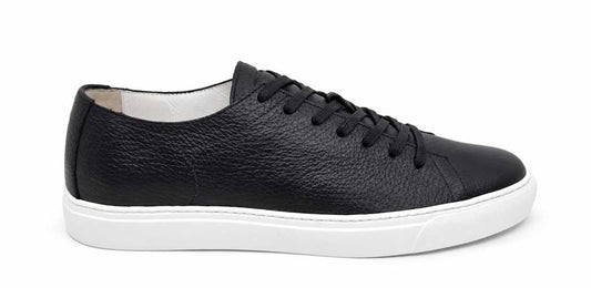Lorenzo Black Leather Sneakers
