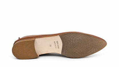 Mia Cognac Leather Loafers