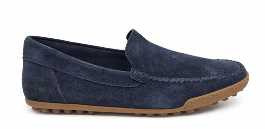Alvise Navy Suede Loafers