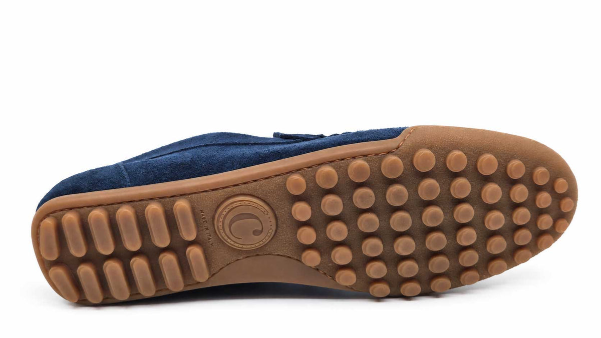 Alvise Navy Suede Loafers