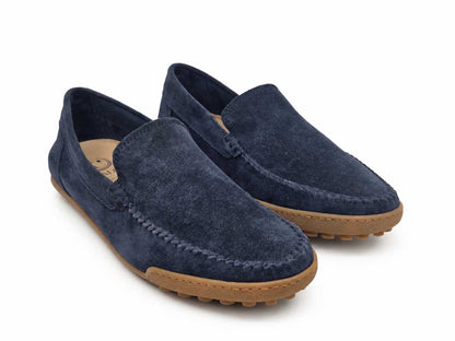 Alvise Navy Suede Loafers