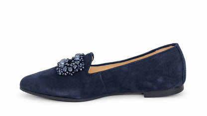 Chiara Navy Suede Loafers