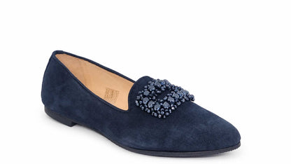 Chiara Navy Suede Loafers